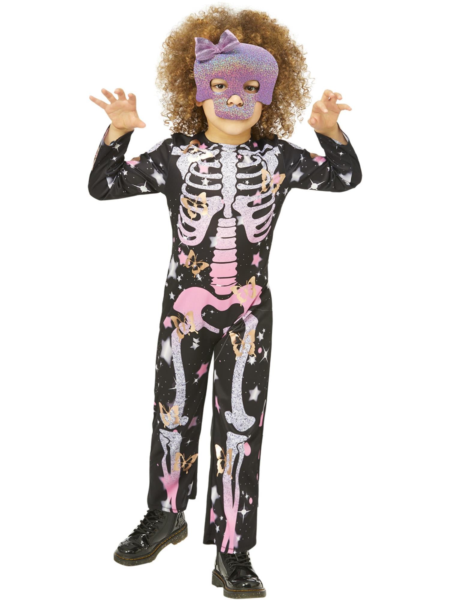 Skeleton Rose Gold Sparkle Costume 1