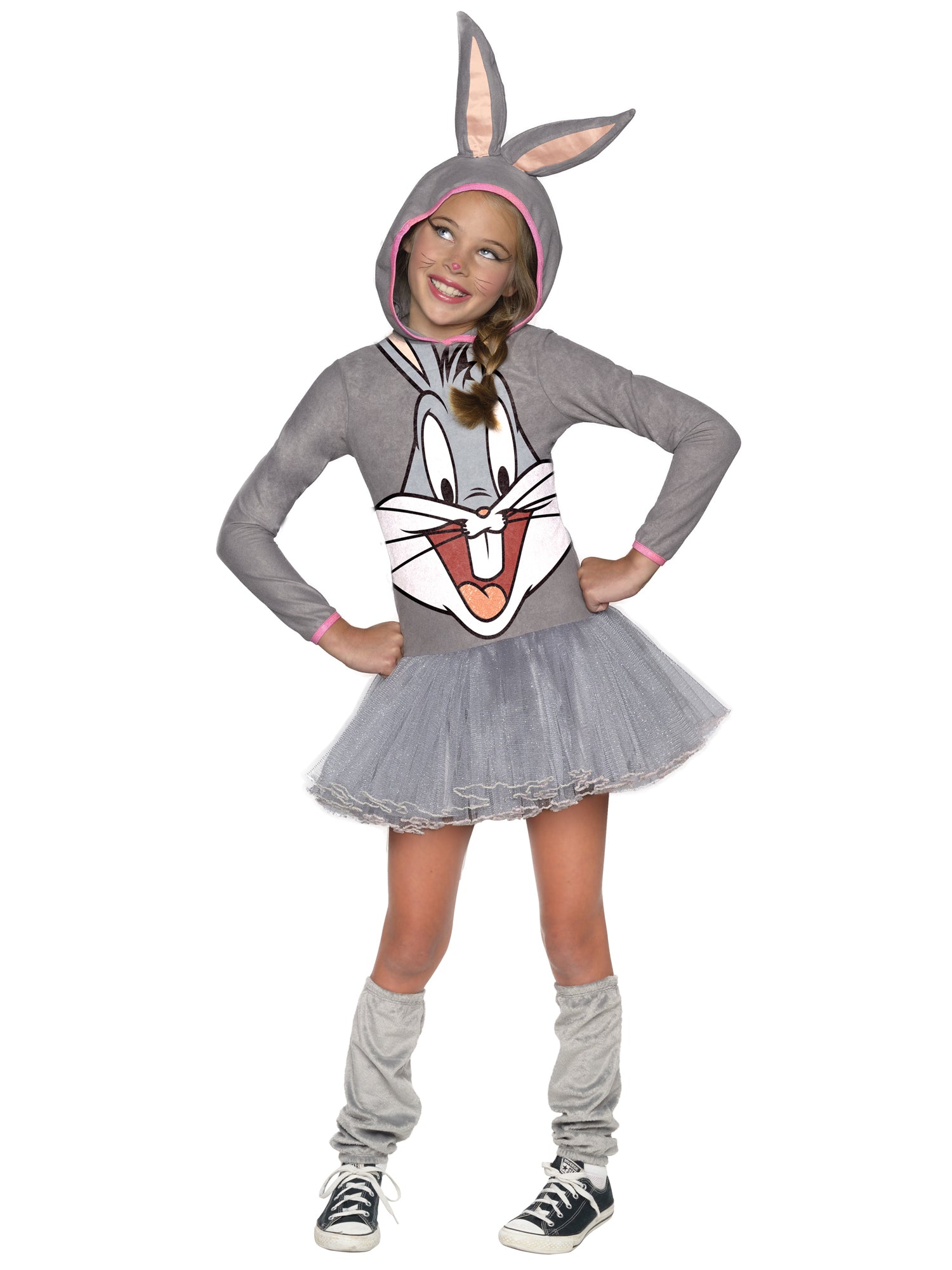 BUGS BUNNY GIRLS HOODED COSTUME - CHILDRENS 1