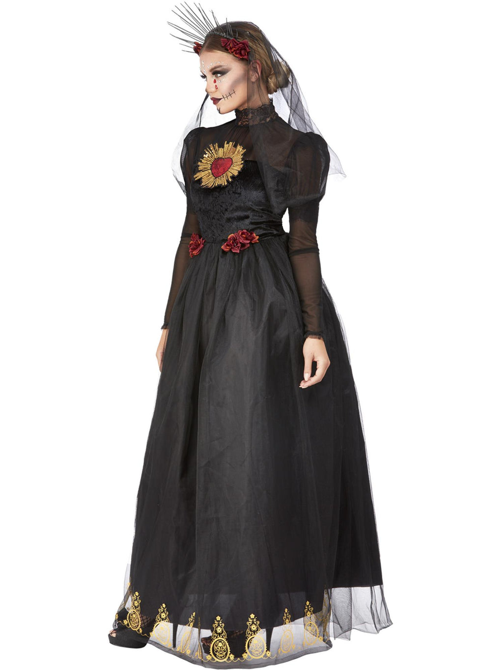 Deluxe DOTD Sacred Heart Bride Costume, Black 3