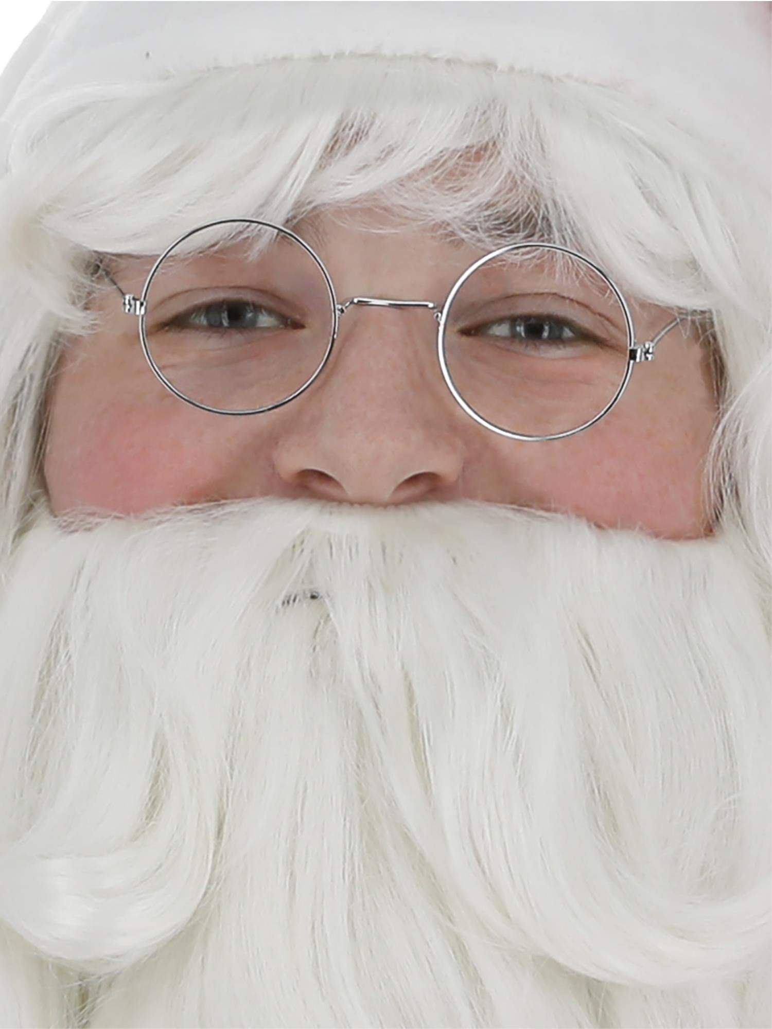 Wire Framed Santa Specs, Silver 1