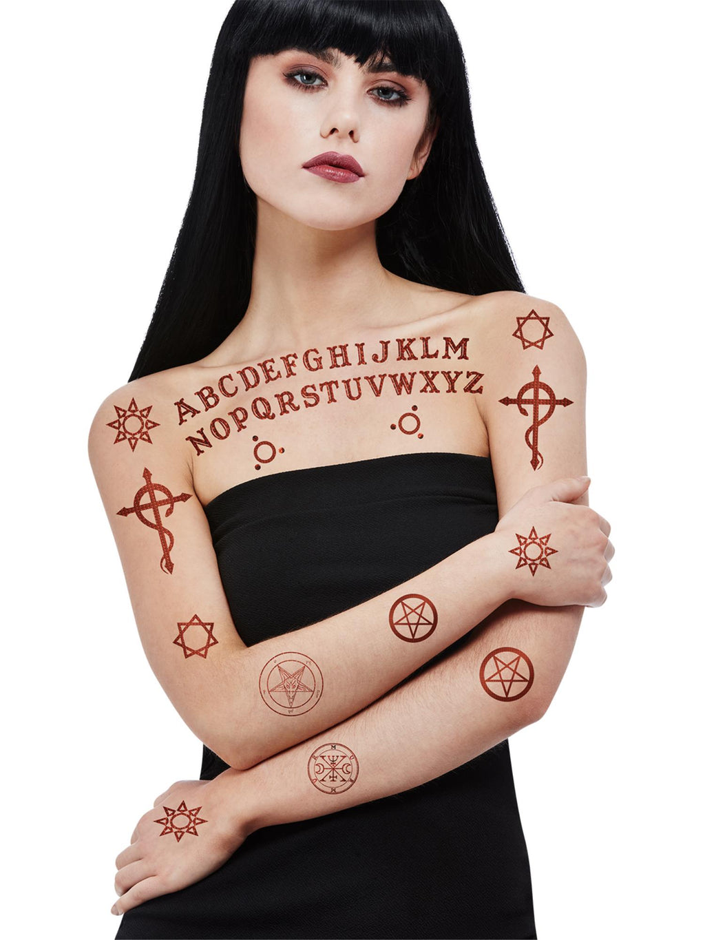 Smiffys Make-Up FX, Satanic Tattoo Transfers 1