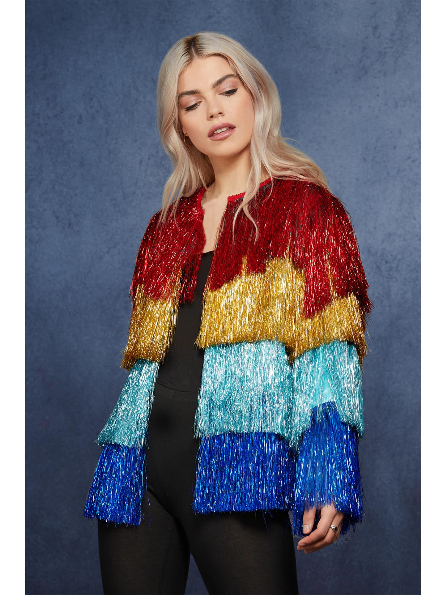 Fever Tinsel Festival Jacket, Multi-Coloured 1