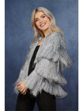 Fever Tinsel Festival Jacket, Silver 1