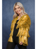Fever Tinsel Festival Jacket, Gold 1