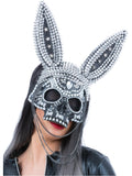 Fever Jewelled Skeleton Bunny Mask 1