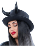 Fever Deluxe Black Devil Metallic Top Hat 1