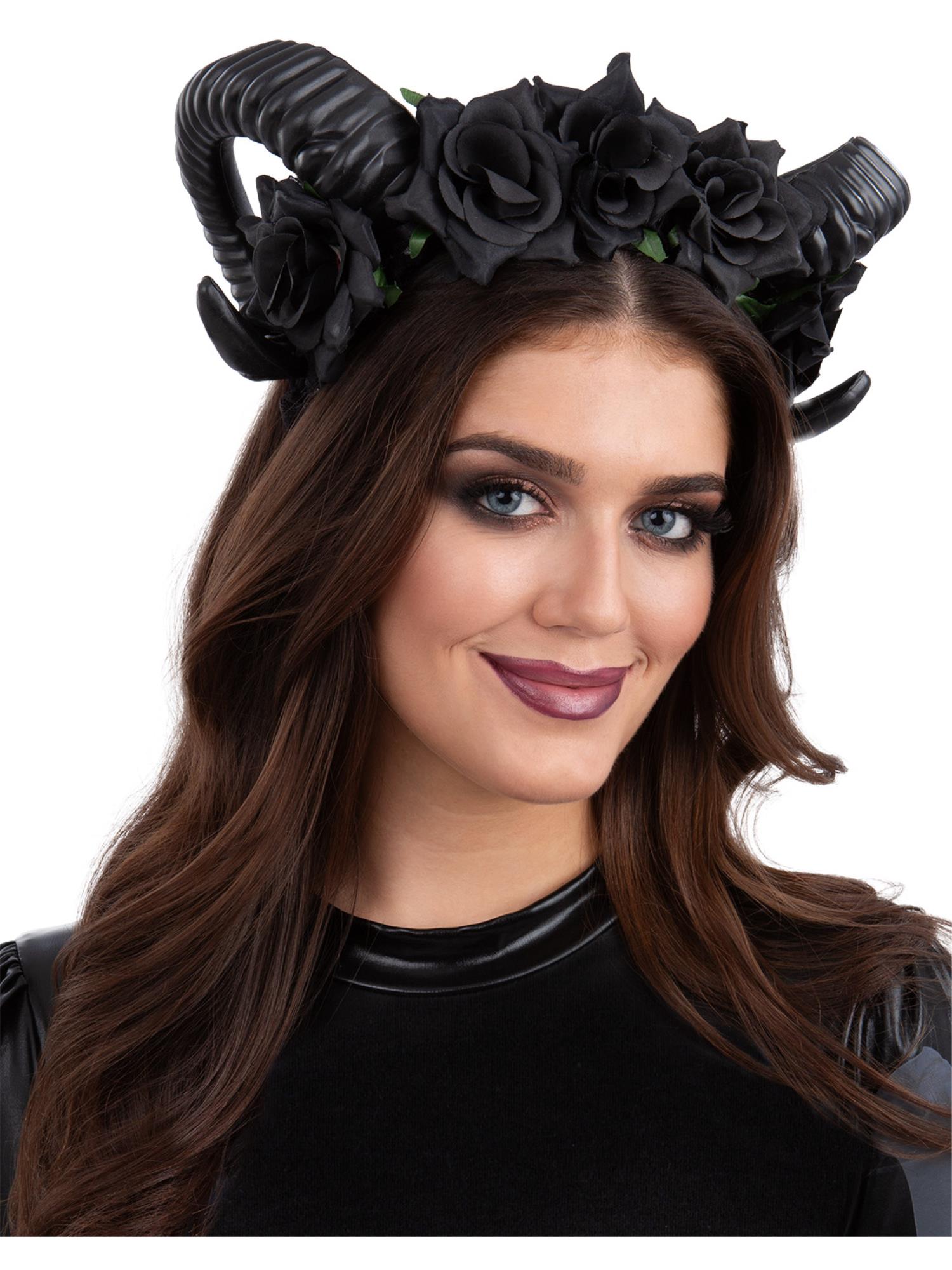 Black Demon Floral Headband 1