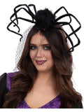 Adults Black Spider Headband 1