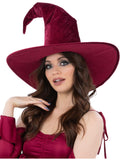 Burgundy Velour Witch Hat 1