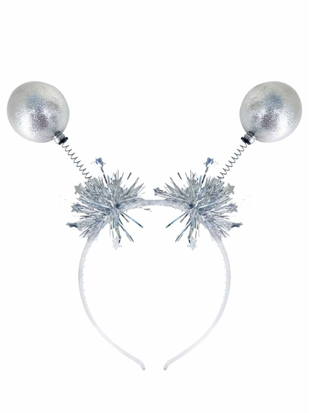 Silver Metallic Ball Bopper Headband 2