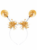 Gold Metallic Ball Bopper Headband 1