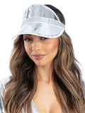 Silver Disco Ball Visor 1