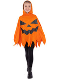 Pumpkin Poncho, Orange, Kids 1