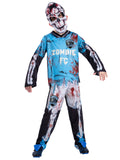 Zombie FC Footballer Skeleton Costume, Blue 1