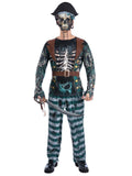 Skeleton Pirate Captain Costume, Printed Top 1