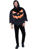 Black Pumpkin Poncho, Adult Unisex 1