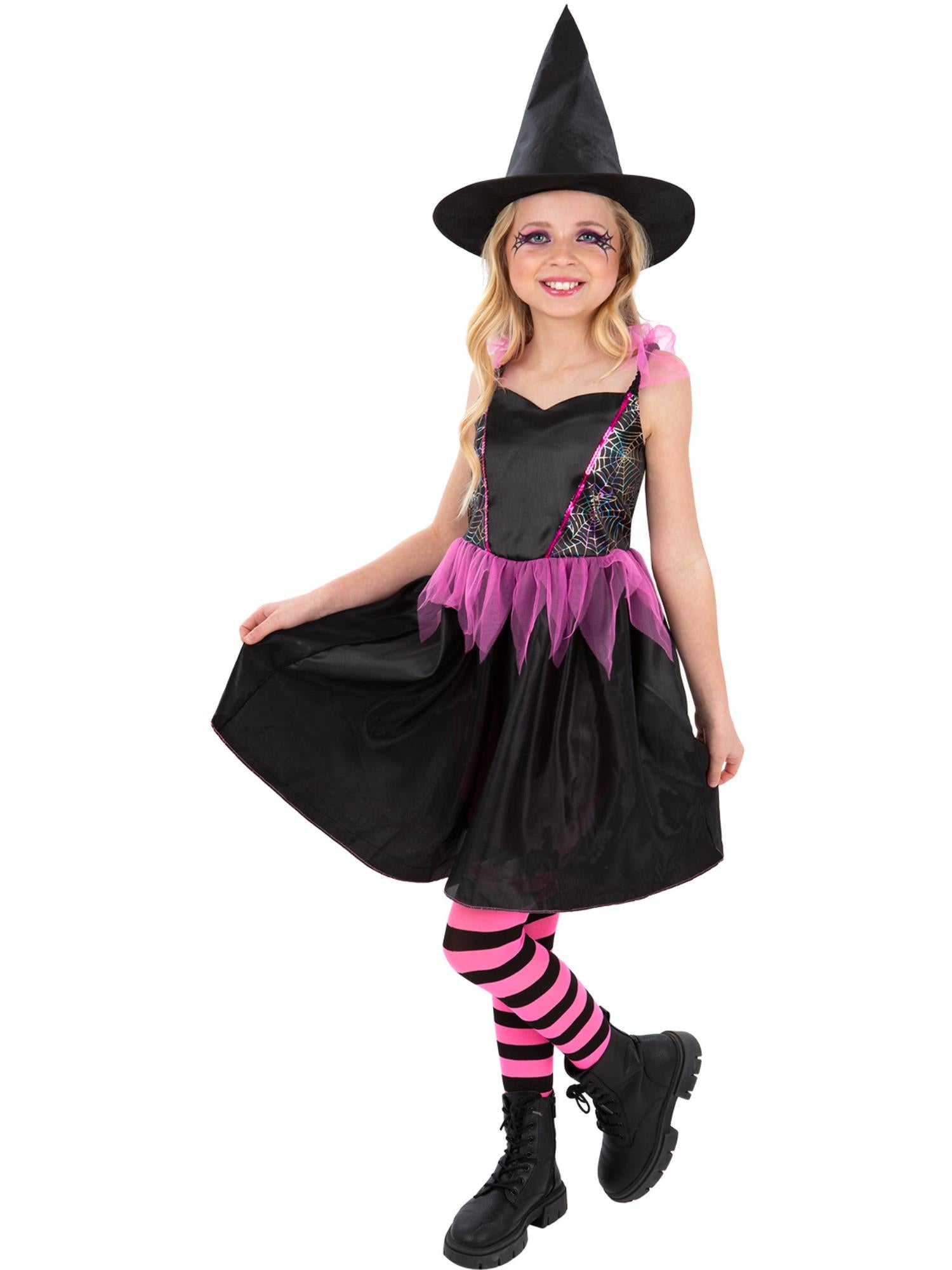 Rainbow Web Witch Costume 1