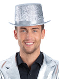 Metallic Silver Lurex Top Hat 1