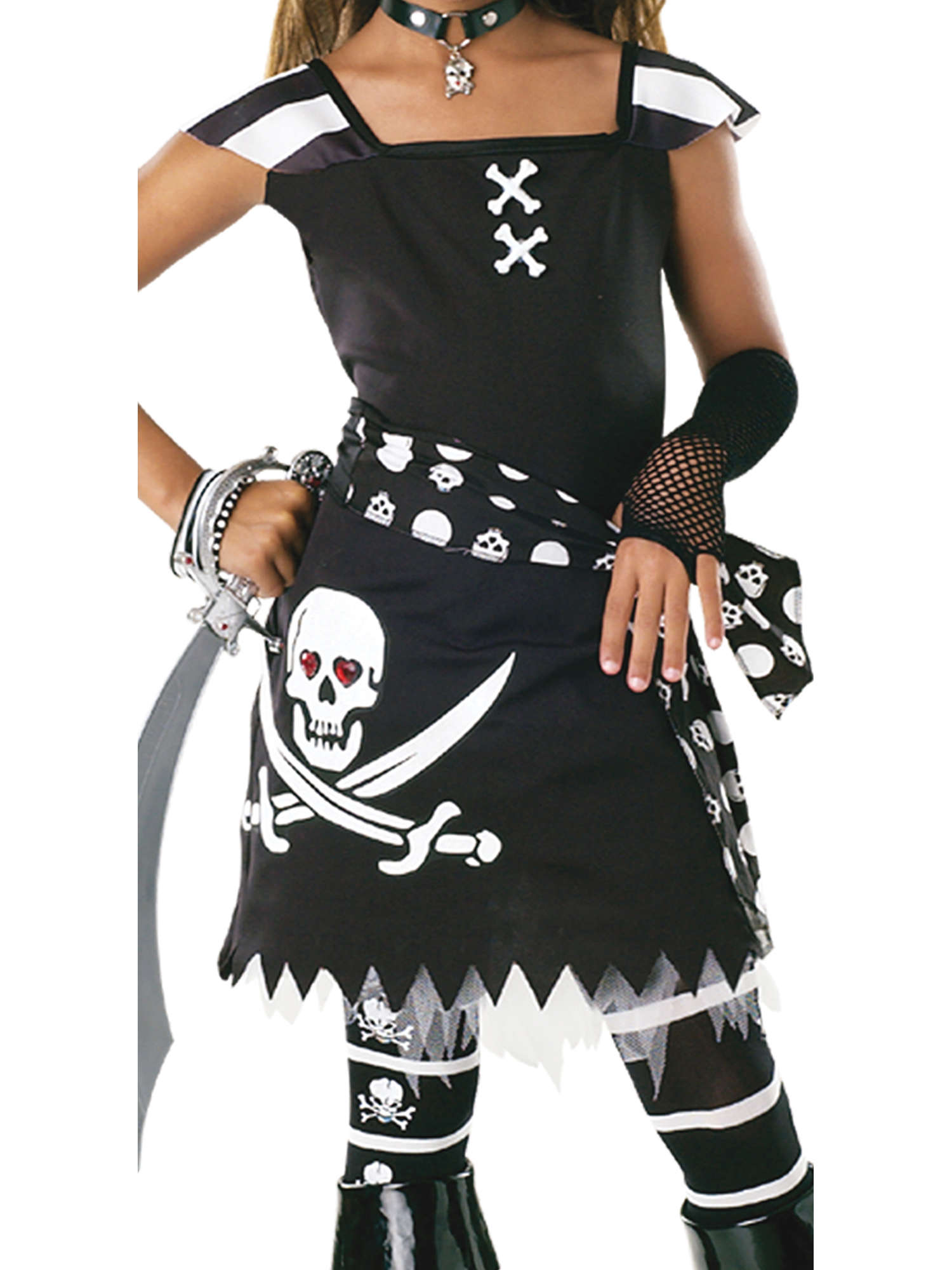 Scaret Girls Pirate Costume - Childrens 2