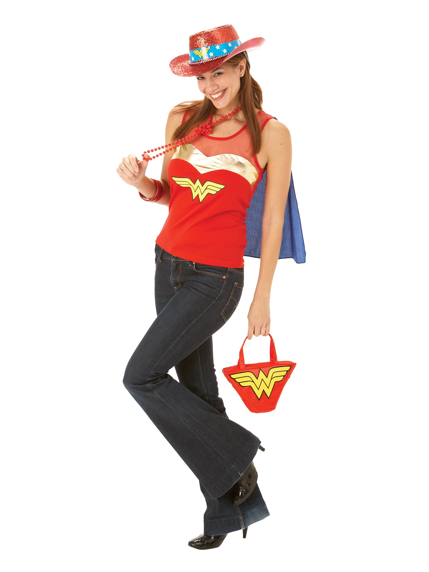 Wonder Woman Top With Cape Costume 1