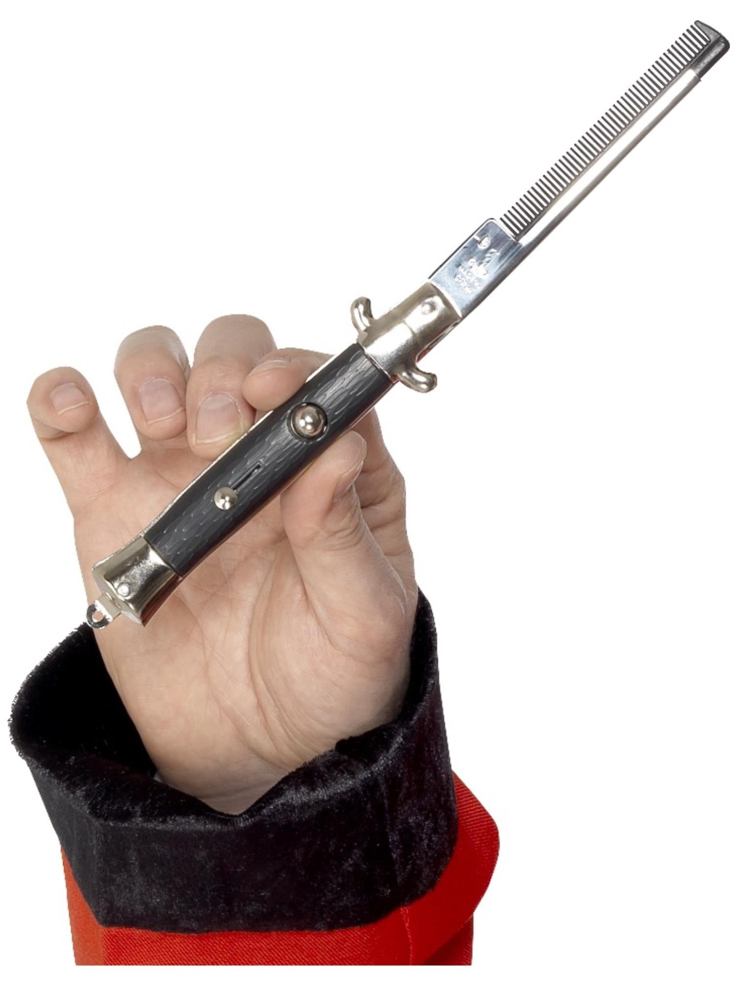 50s Style Teddy Boy Flick Comb, Black 1