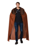 Cape Mens Brown W/Fur Collar 1