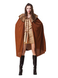 Cape Ladies Short Brown /Plush Collar 1
