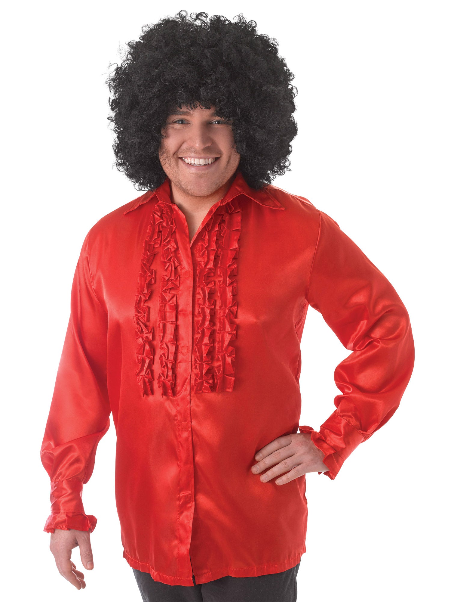Satin Ruffle Shirt (Various Colours) 1