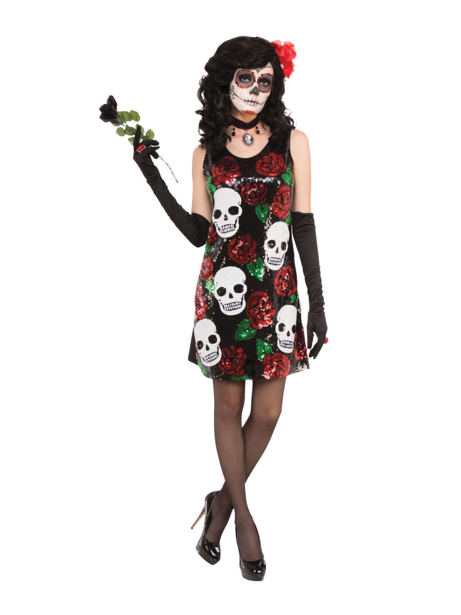 Skull + Roses Sequin Dress XS/S 1