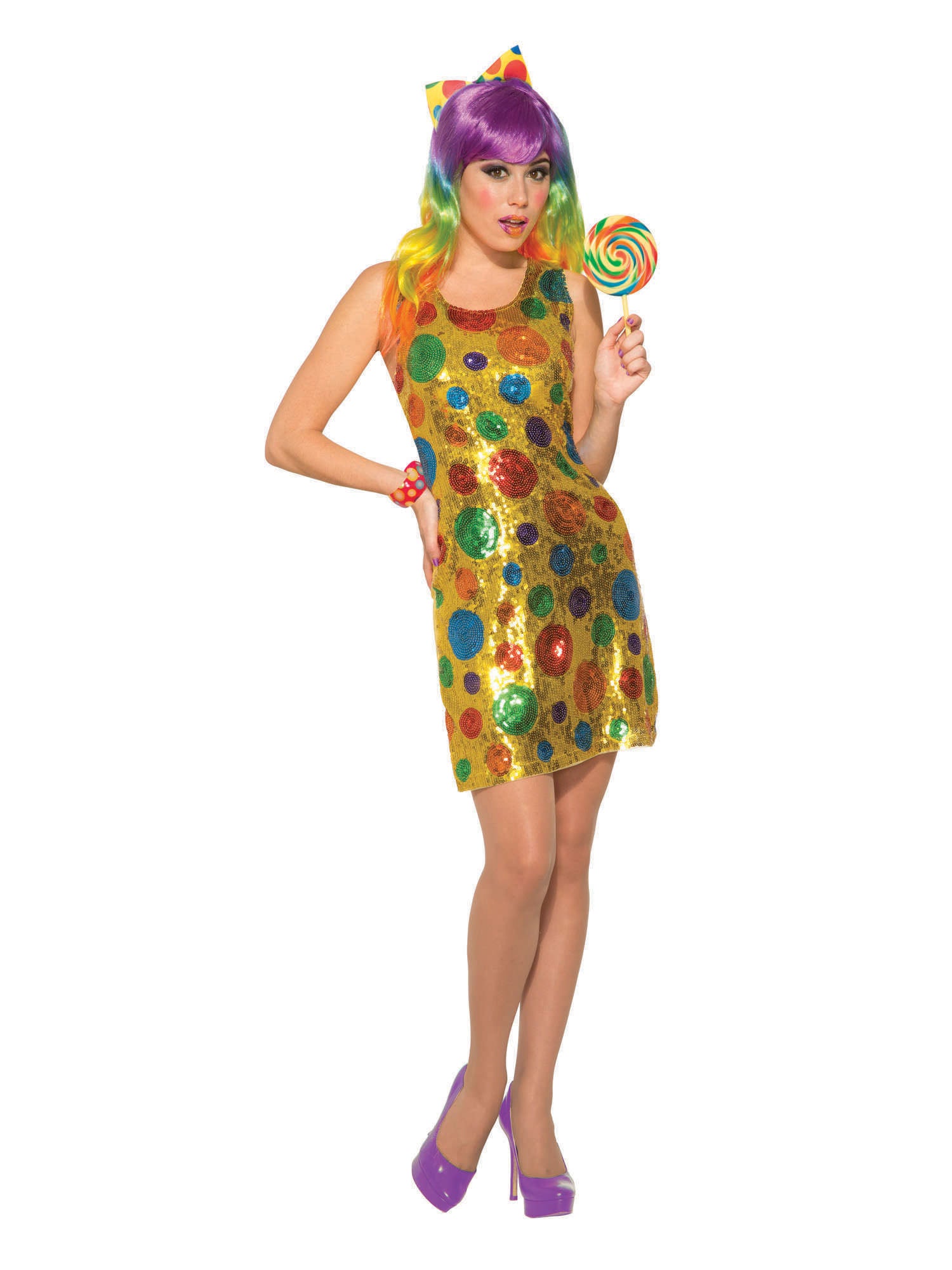 Clown Polka Dot Sequin Dress XS/S *** 1