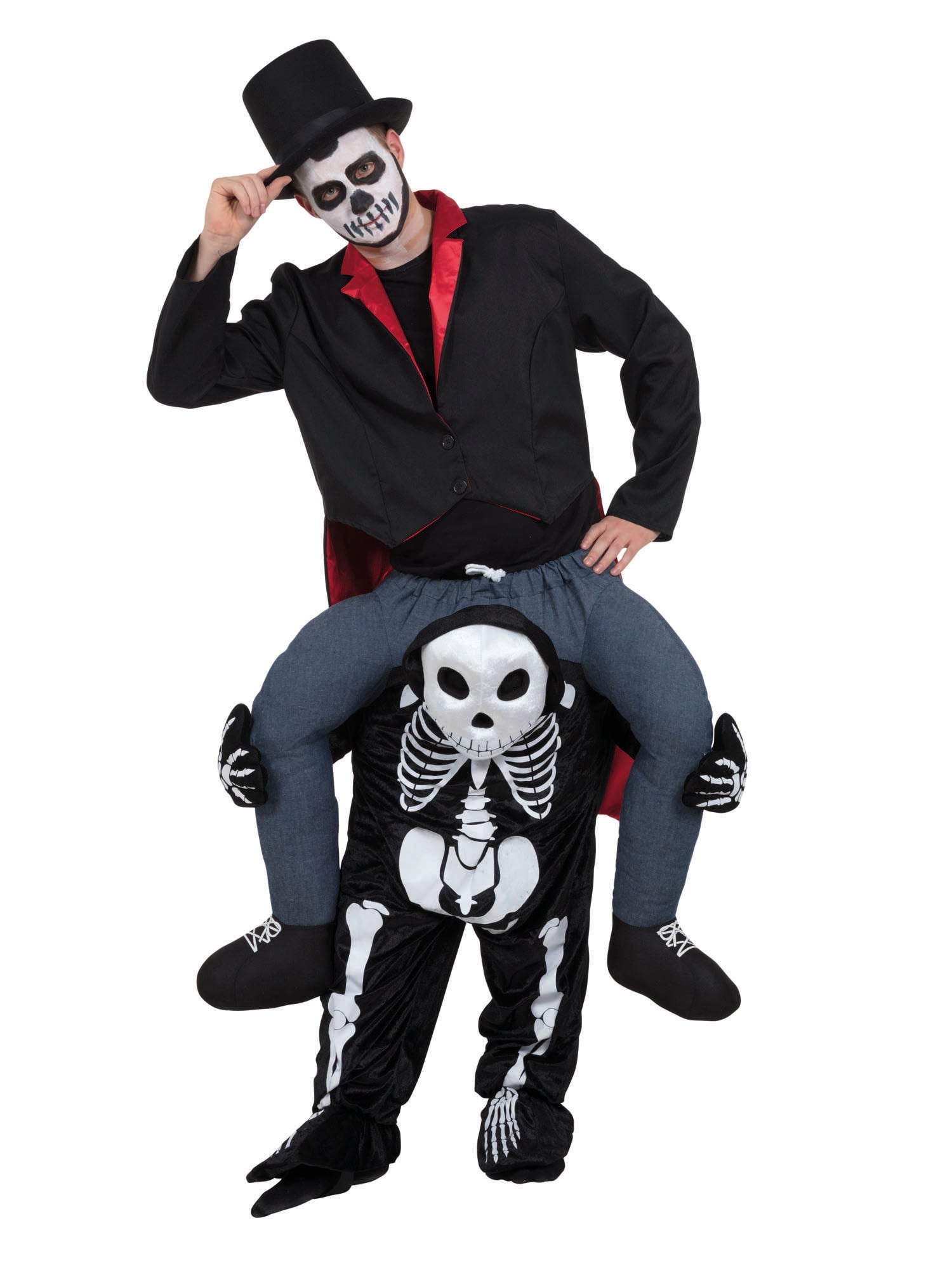 Skeleton Piggy Back Costume 1