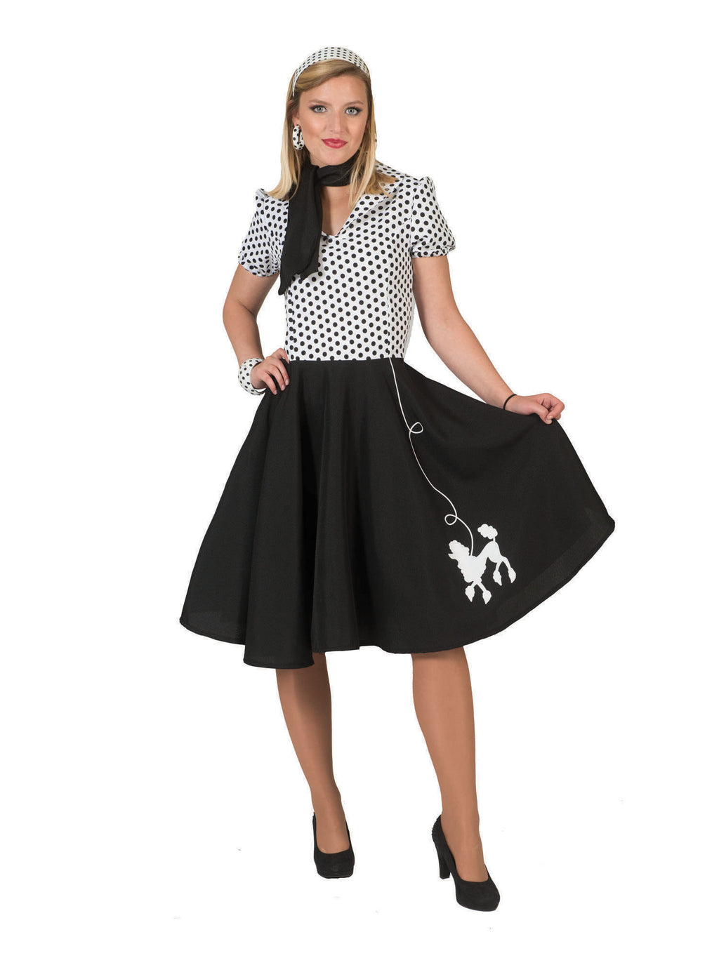Poodle Dress Adult (40/42) (Whte/Blk) *** 1