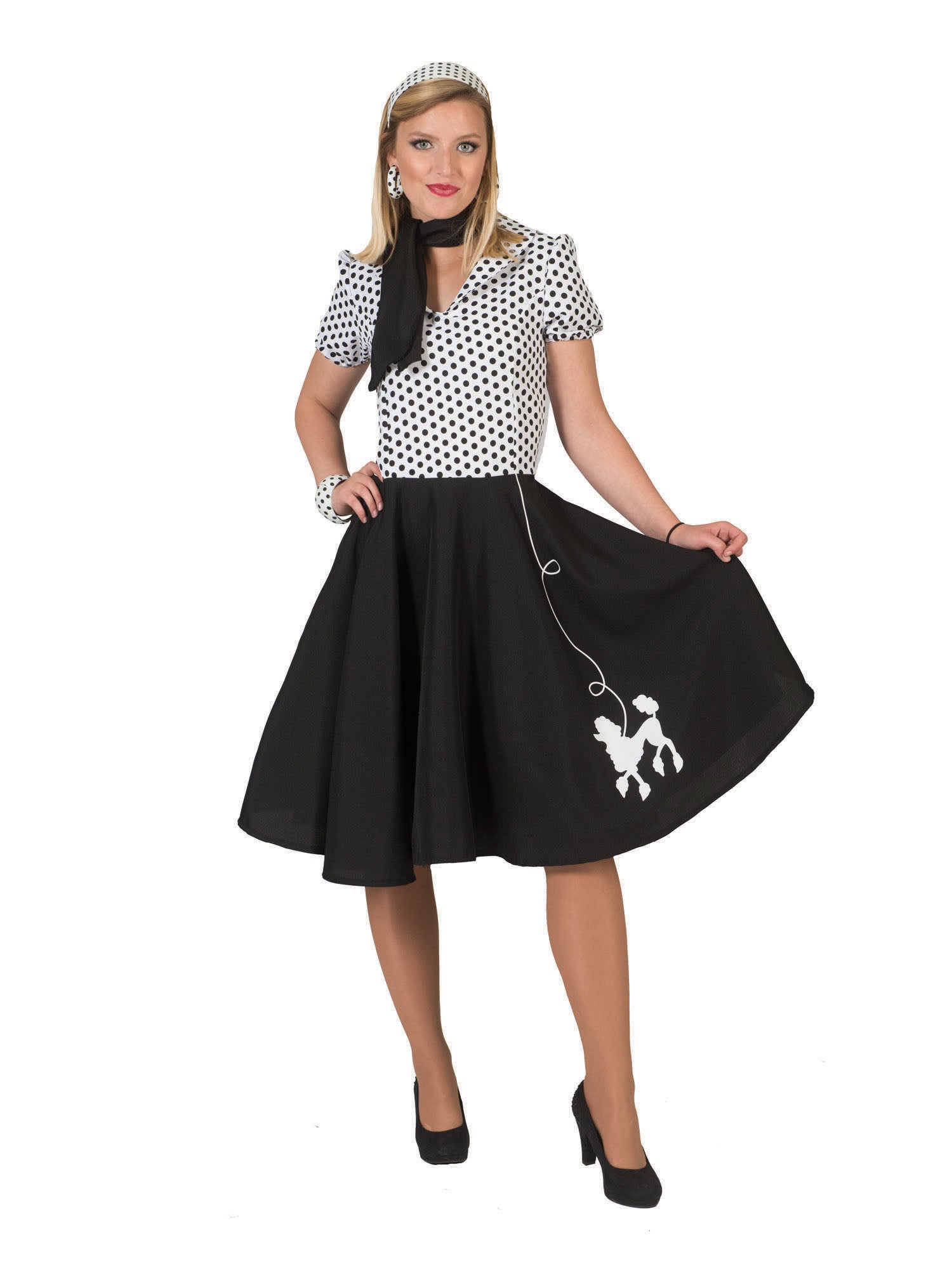 Poodle Dress Adult (40/42) (Whte/Blk) *** 1