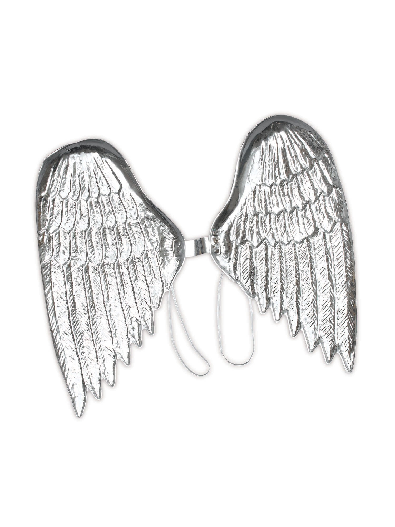Angel Wings.Lge,Silver Plastic 1