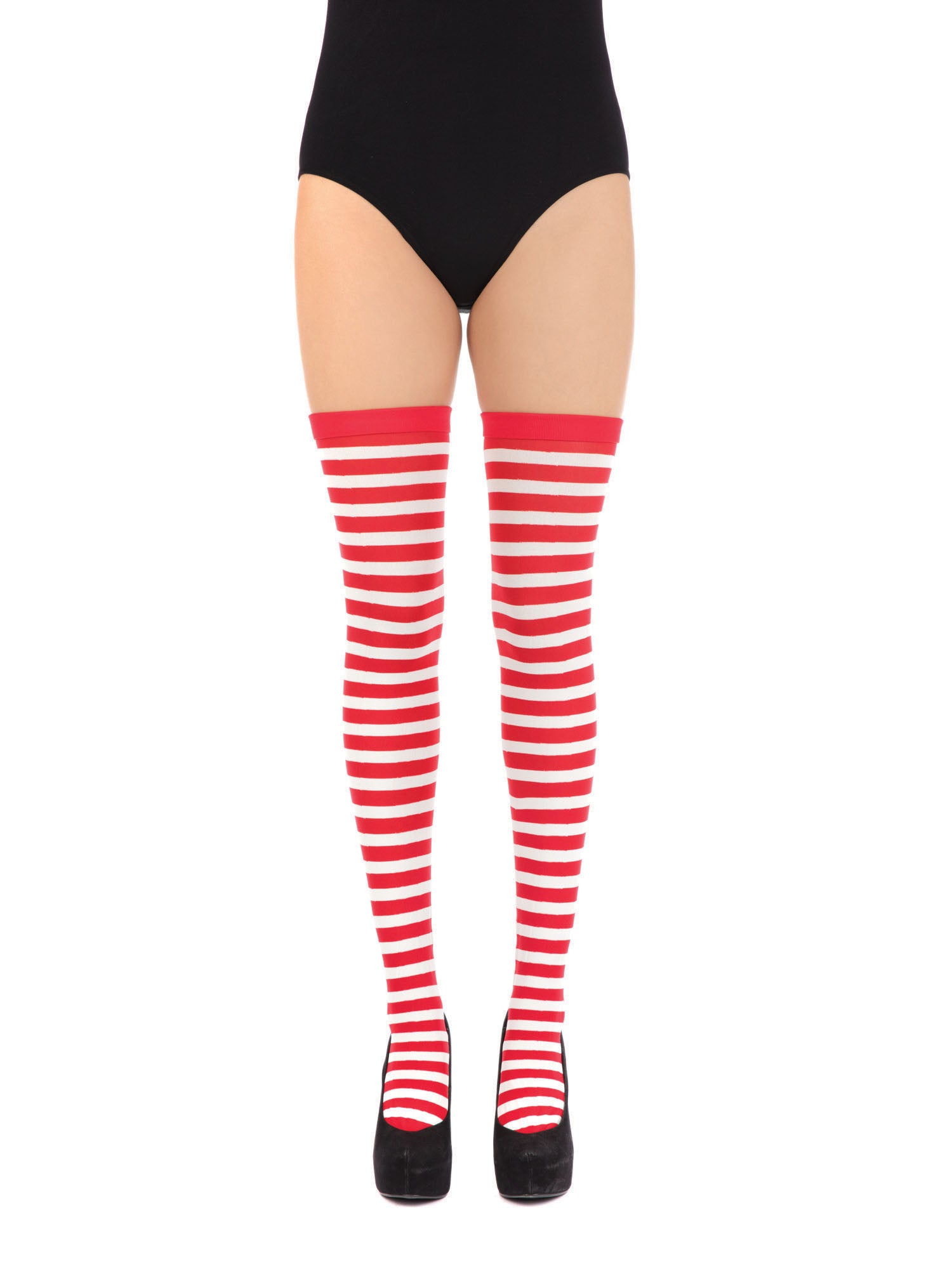 Striped Stockings - Red/White 1