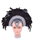 Feather Headpiece Black Jewel And Plume 1