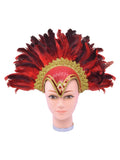 Feather Headpiece Red Jewel And Plume 1