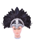 Feather Headpiece Black Braid And Plume 1