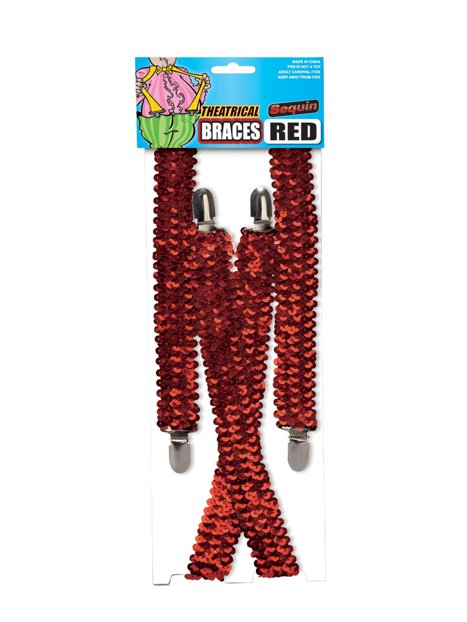 Sequin Braces Red 1