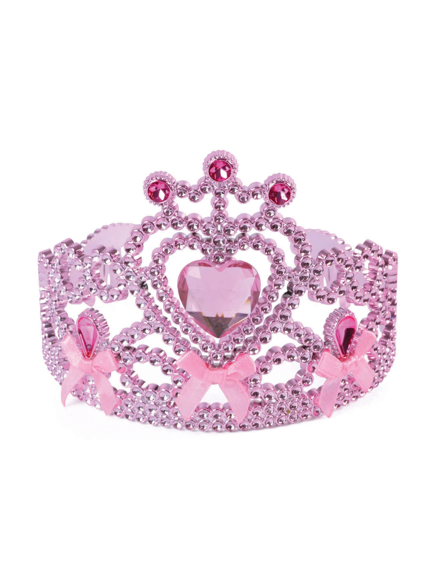 Pink Tiara With Ribbon Bow Ties 1