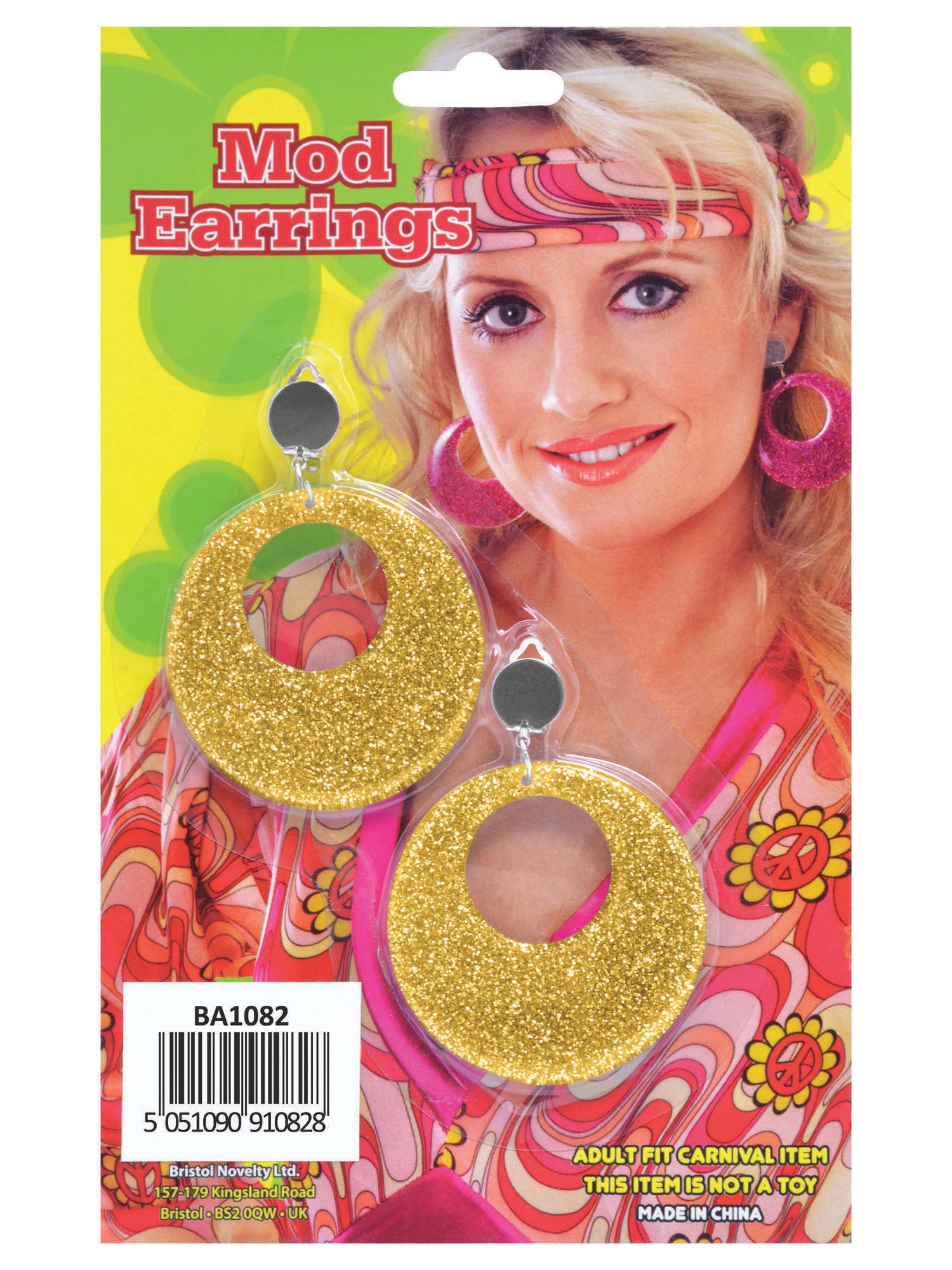 Gold Mod Glitter Earrings 1