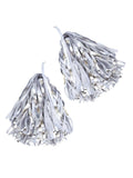 Pom Pom Silver/White - Pair 1