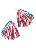 Pair of Pom Poms Red/White/Blue 1