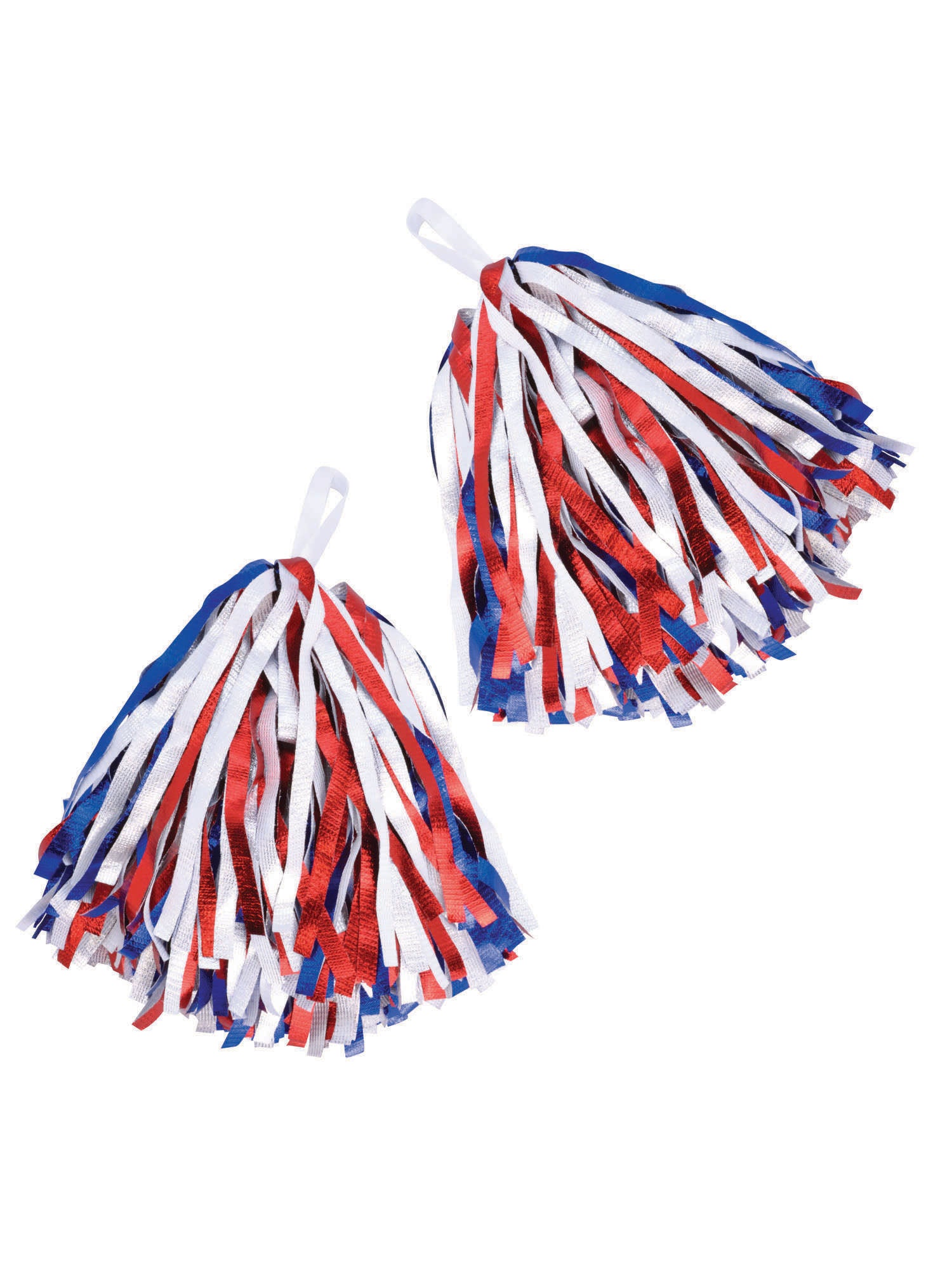 Pair of Pom Poms Red/White/Blue 1