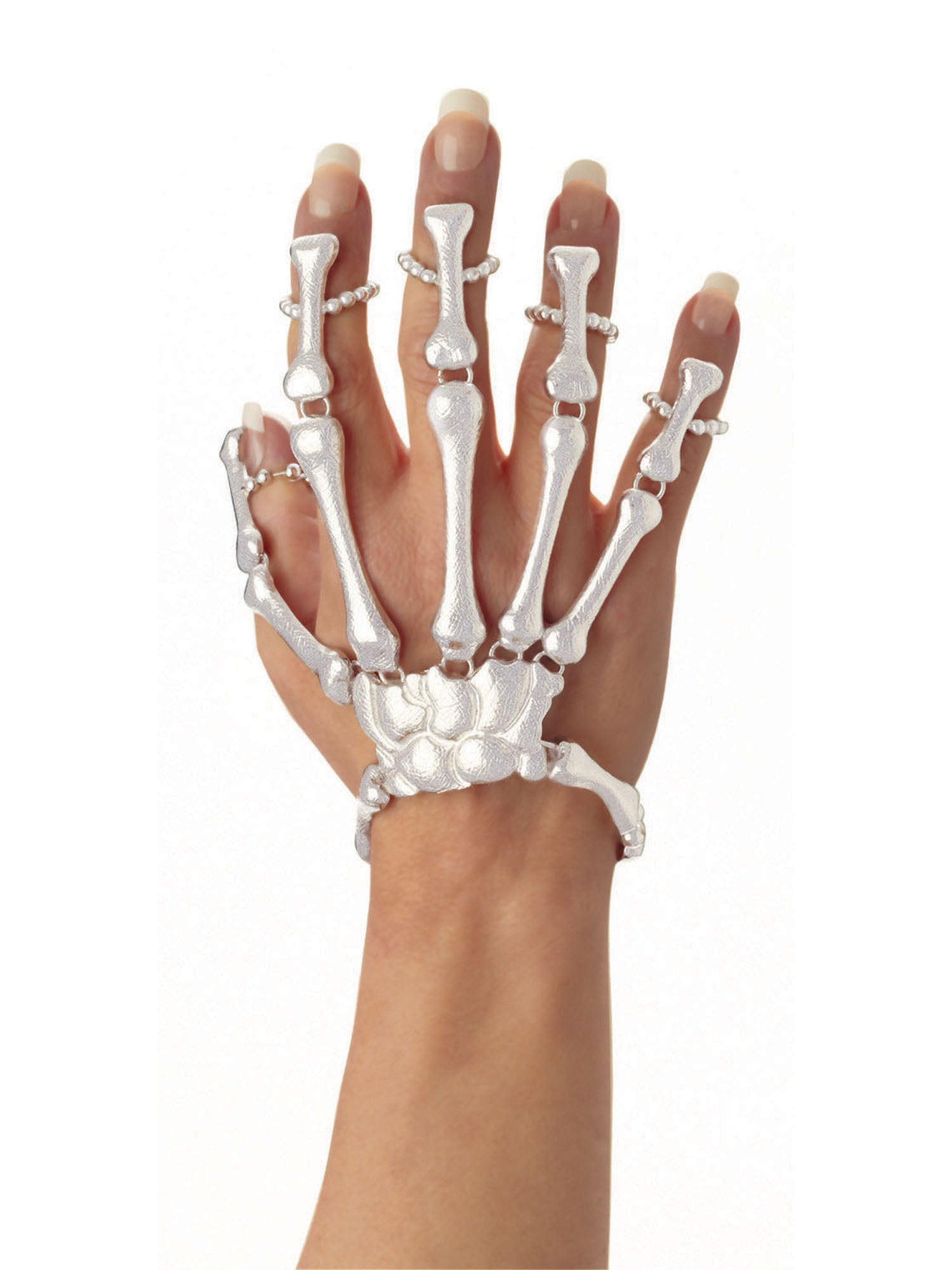 Skeleton Hand Bracelet. White 1