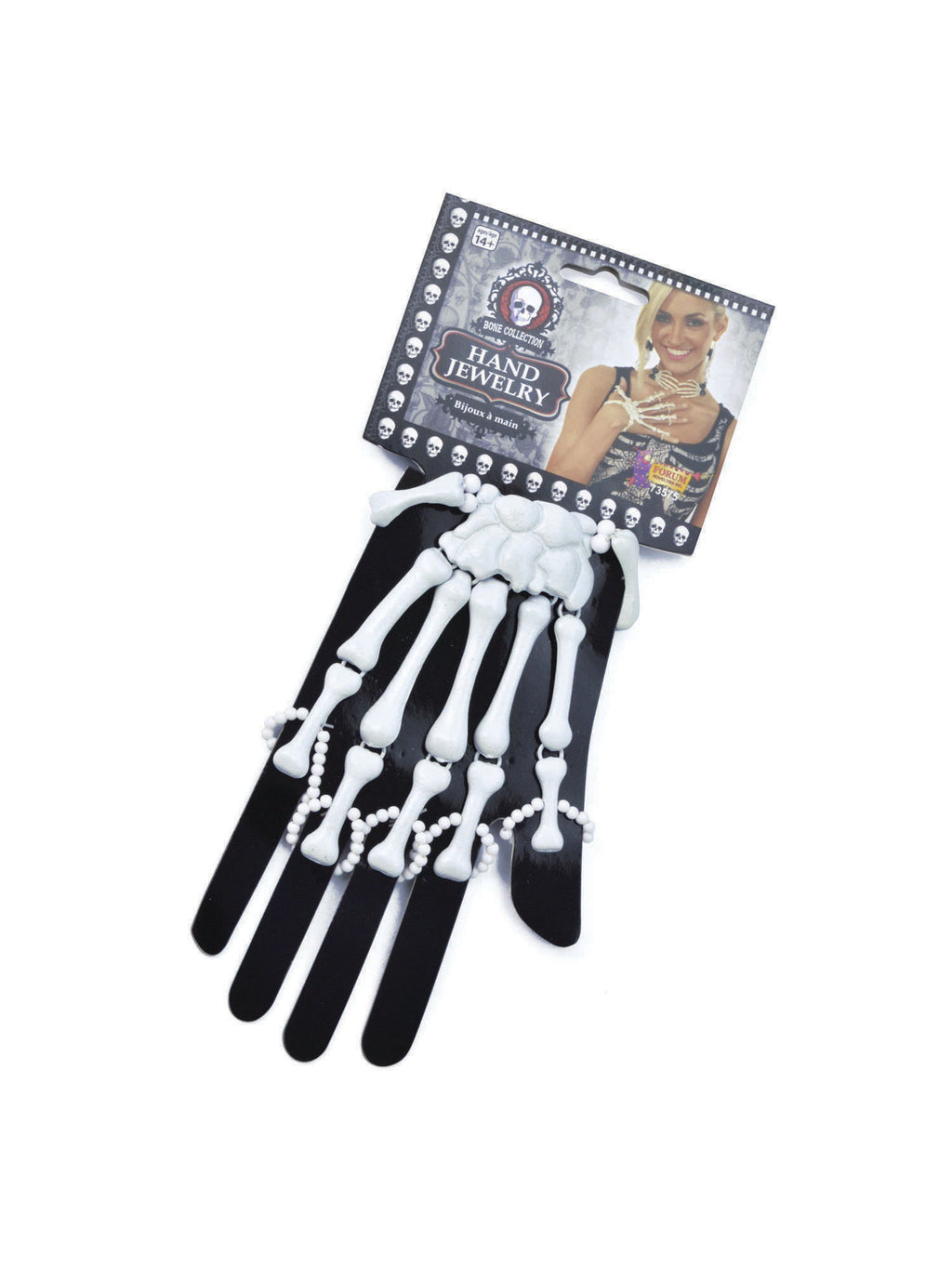 Skeleton Hand Bracelet. White 2