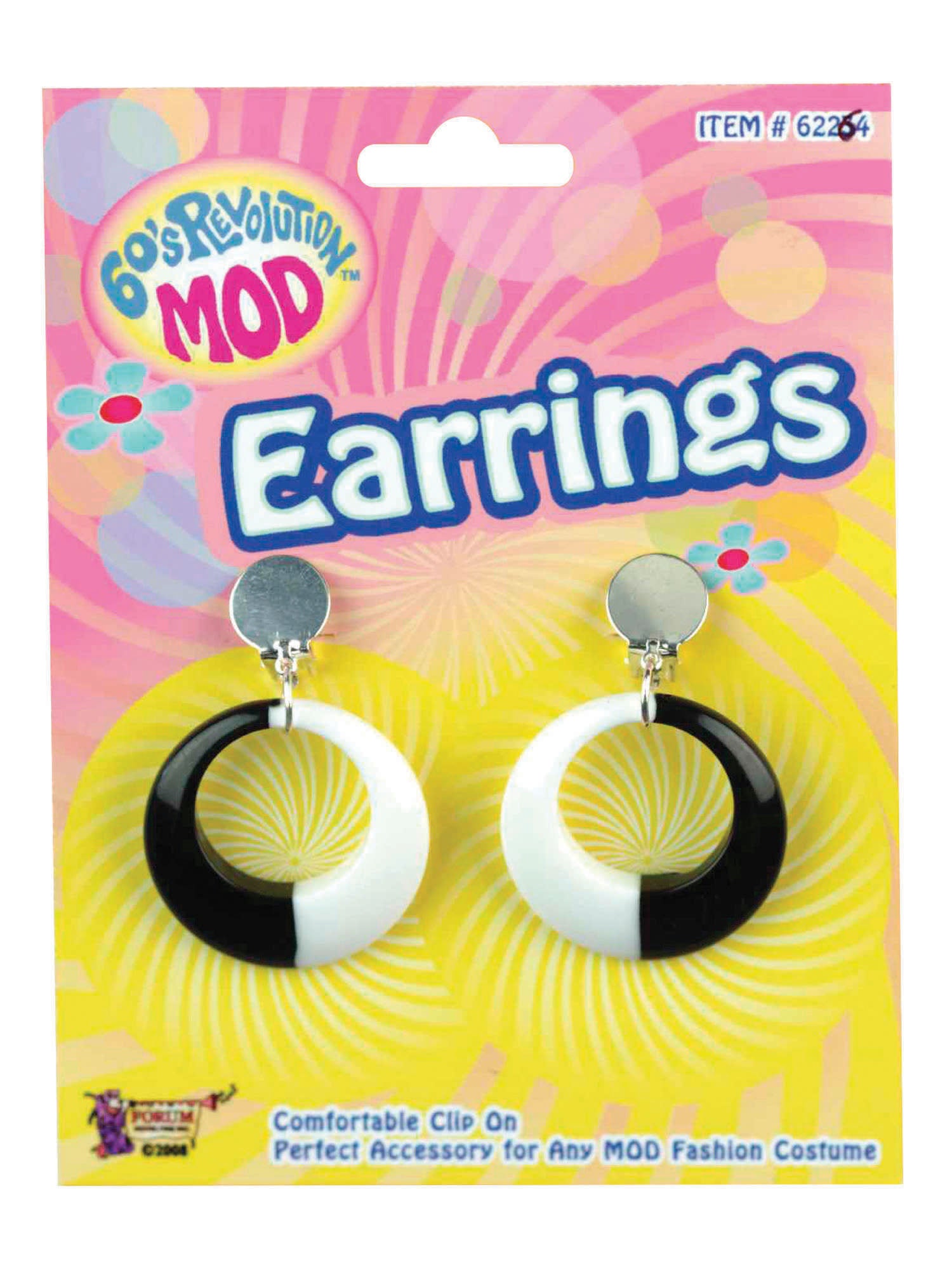 Mod Earrings Black/White 1