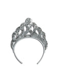 Silver Crown Tiara W/Red Stones 1