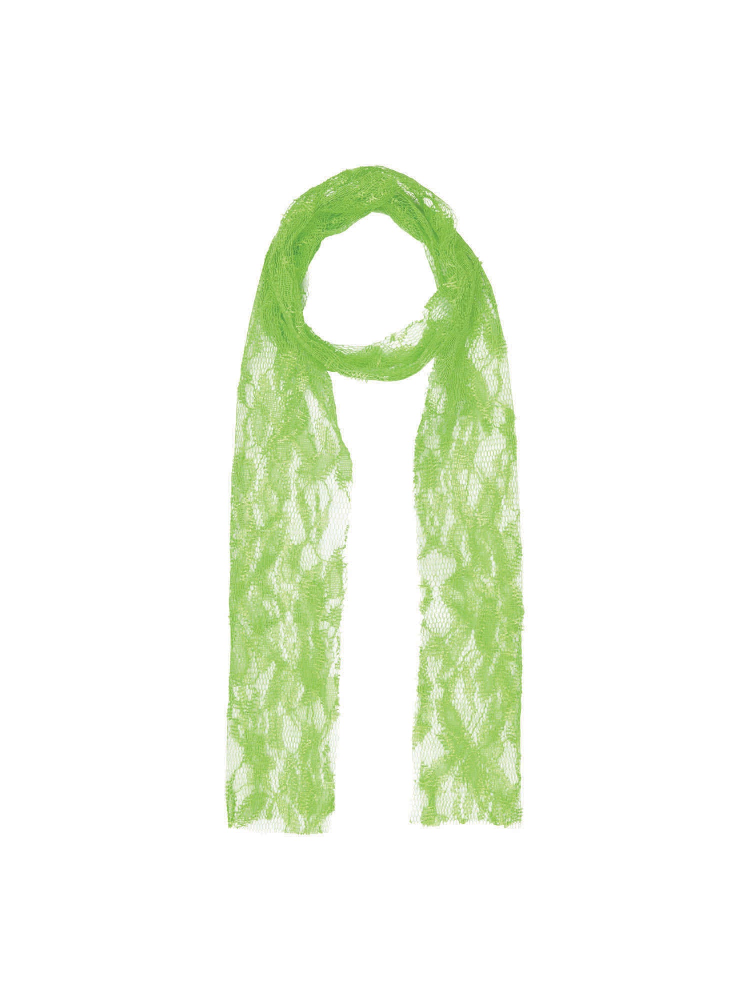 80's Neon Lace Scarf - Green 1