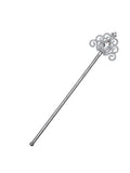 Silver Wand W/Clear Stones *** 1